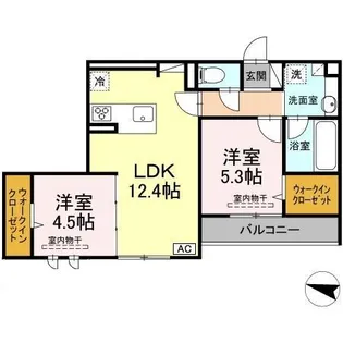 アミティエS【2階】の間取り