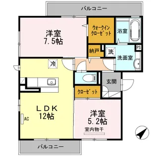 グランツ【2階】の間取り