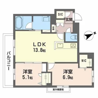 ADONIS長束【2階】の間取り