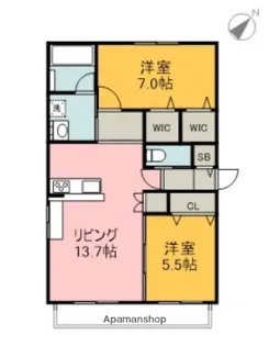 MAISON SYMBIOSE【2階】の間取り