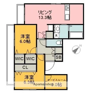 HEBEL MAISON古江新町【2階】の間取り