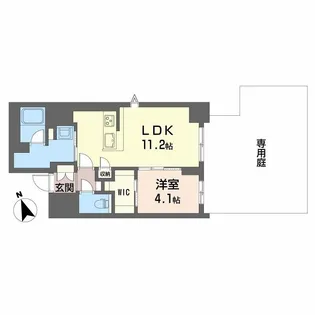 ラヴェール横川【1階】の間取り