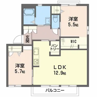 ピースハイツK C棟【0201号室】の間取り
