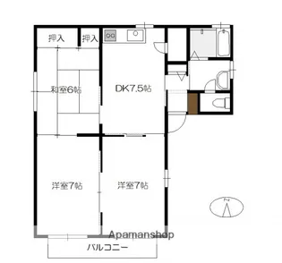 シャーメゾンカッツェ B【2階】の間取り