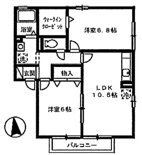 コーポ藤元【203号室】の間取り