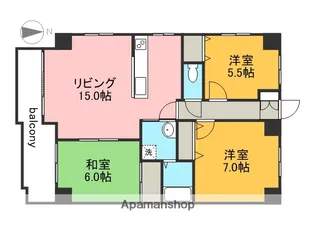ロイヤルガーデン【8階】の間取り