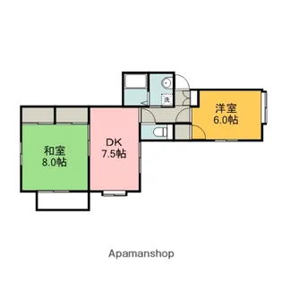 ユアコート江波東【2階】の間取り