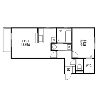 サニーコート五日市中央【1階】の間取り