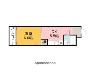 第3中西マンション【1階】の間取り
