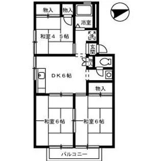 プレジール高広【1階】の間取り