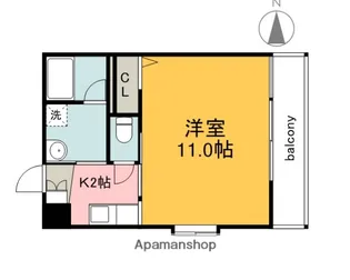 フリージアコート【4階】の間取り