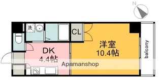 クレール新本【4階】の間取り