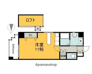 ピアチェーレ舟入【504号室】の間取り