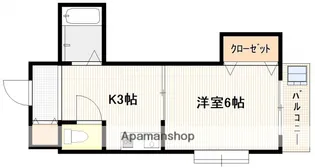 タウン己斐西【2階】の間取り