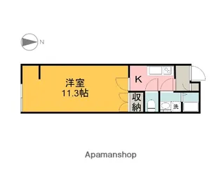 ウイング草津(旧サンフォレスト)【401号室】の間取り
