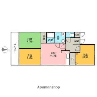 メゾンさくら【1階】の間取り