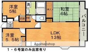 カーサ中筋【2階】の間取り