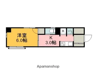 1Kの間取り画像