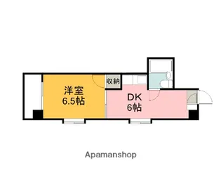 1DKの間取り画像