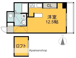 X−SELLヒラモト平和大通り【302号室】の間取り