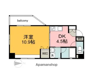 シャングリラ1【4階】の間取り