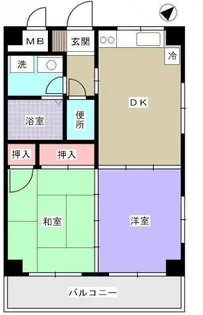 シャトル江波【401号室】の間取り