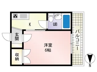 東雲ハイツ【402号室】の間取り