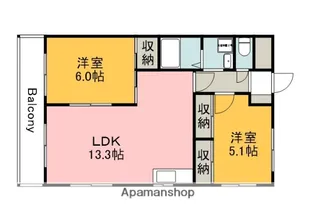 旭グリーンハイツ【403号室】の間取り