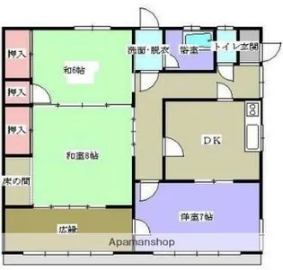 松田ビル【1F号室】の間取り