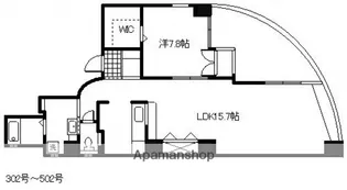 ラ・トゥール・イノウエ【5階】の間取り