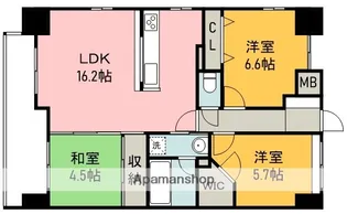 ノーブル千田公園【3階】の間取り