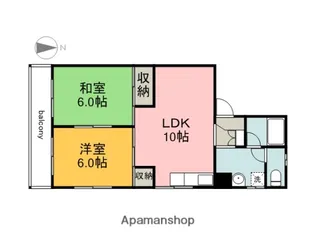 コーポふじもと【2階】の間取り