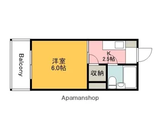 第2コーポ古屋【406号室】の間取り