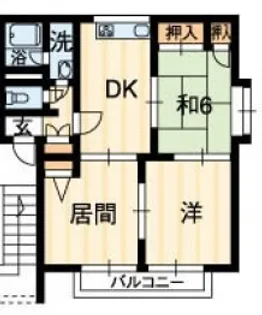 バルヴェール東雲B棟【201号室】の間取り