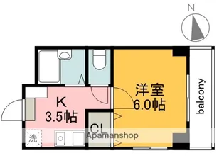 パークサイド大手町【4階】の間取り