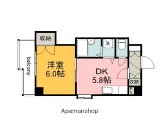 SINCER(シンシア)舟入【6階】の間取り