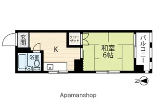メゾン観音【206号室】の間取り