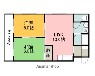 コースト川端【2階】の間取り