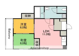 メゾンアルカディア【4階】の間取り