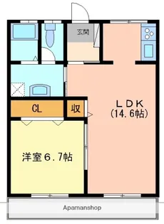 フレシール若草【3階】の間取り