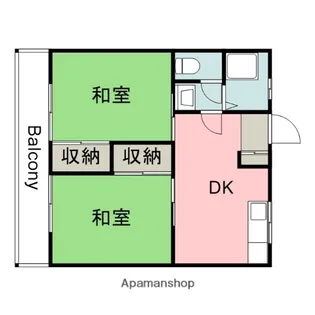 87G WOH(ウォー)吉島東【2階】の間取り