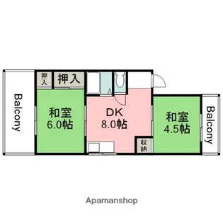 竹本ビル【301号室】の間取り