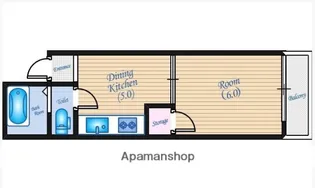BAUHAUS竹屋町(旧デュウオコート竹屋)【202号室】の間取り