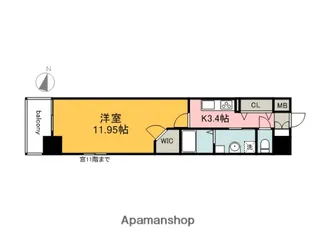 ロアール松川町【3階】の間取り