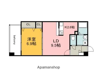 ベリーノ竹屋町【8階】の間取り