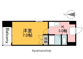バオバブ白島【304号室】の間取り