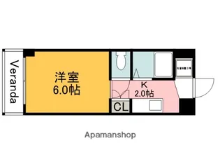 アヴニール古市橋【1階】の間取り