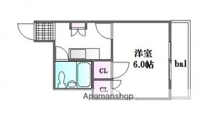 KENSEI8 旧第3山肩ビル【306号室】の間取り