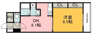 並木ウイング【8階】の間取り