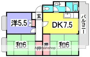 第2仁井田マンション【3階】の間取り